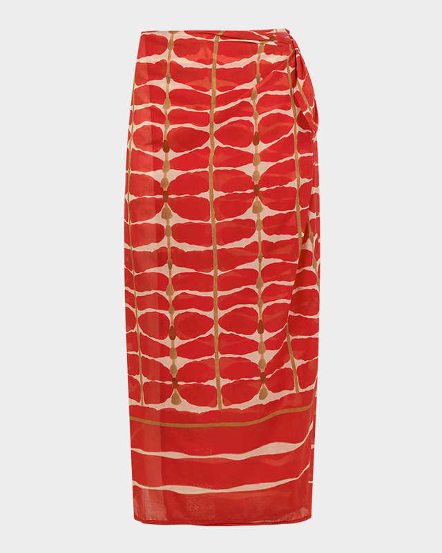 Agni Flora Midi Pareo Coverup